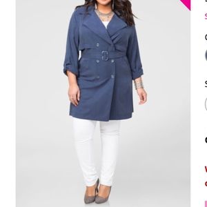 Ashley Stewart Lyocell Belted Trench